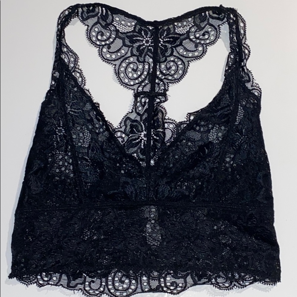 Women's Out From Under Black Lace Bralette Medium
